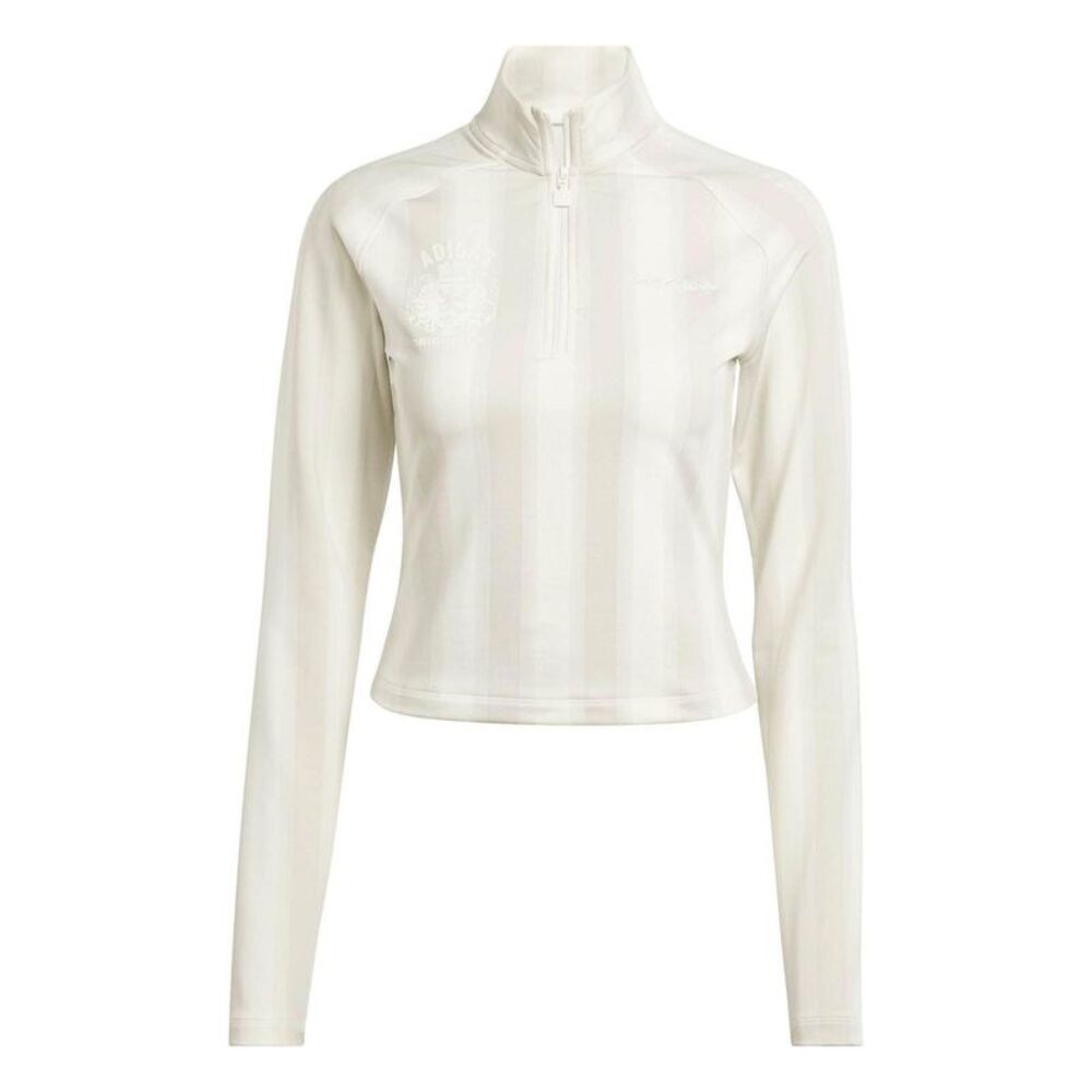 Adidas Womens/Ladies High-Neck Crop Top / Off White